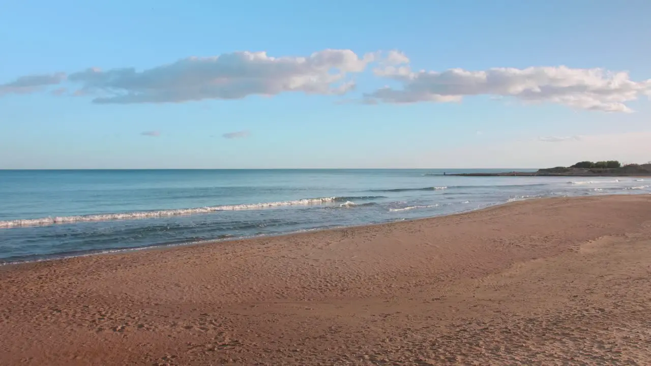 Beautiful peaceful seascape at dawn Beach with nobody