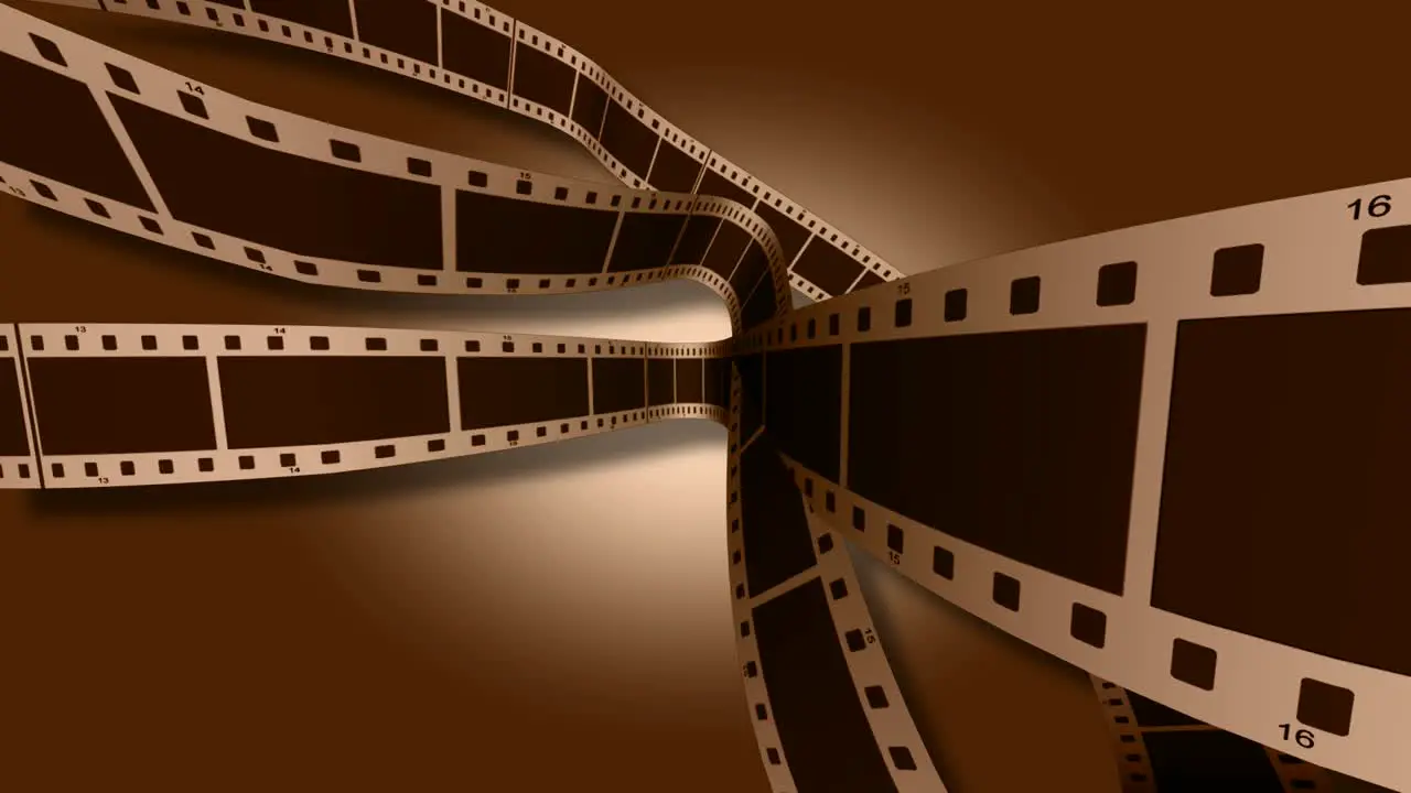 Golden Film Reel Animation Loop 