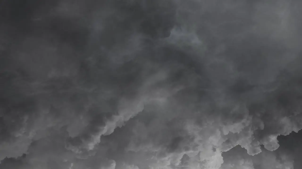 thunderstorm in thick cumulonimbus clouds