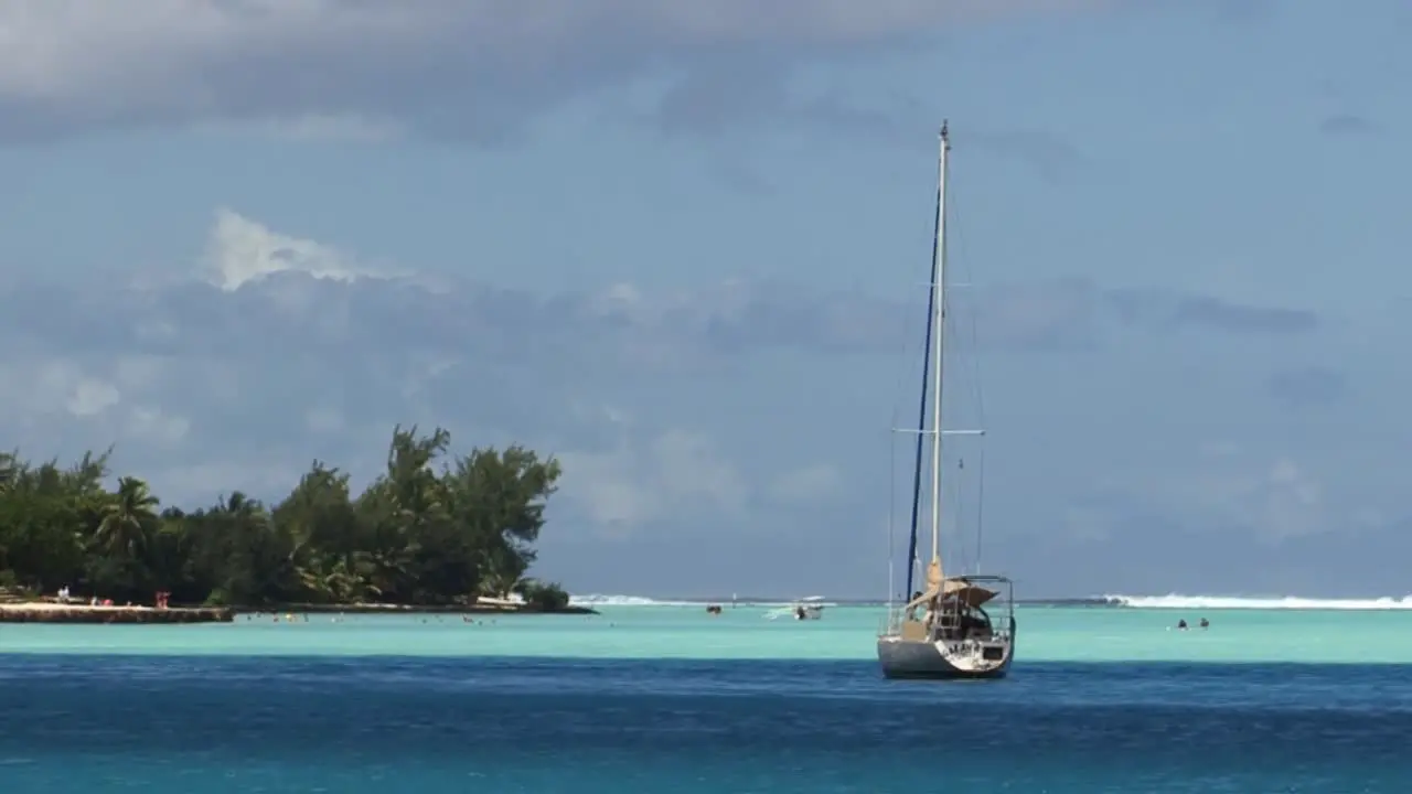 Yacht in Bora Bora French Polynesia