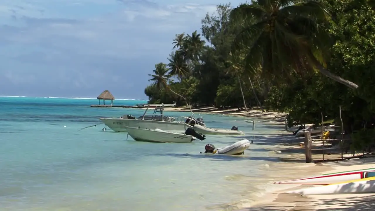 Beach and landscape in Bora Bora French Polynesia