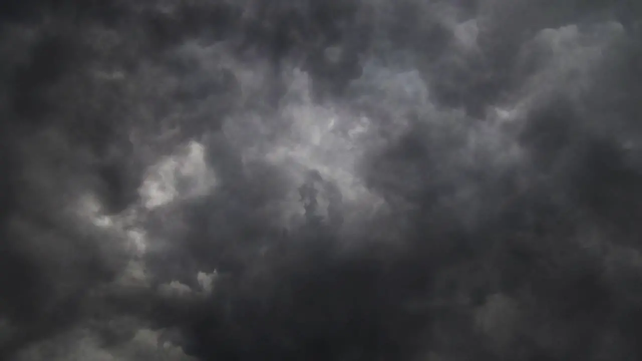 Lightning Storm and thick clouds in the sky