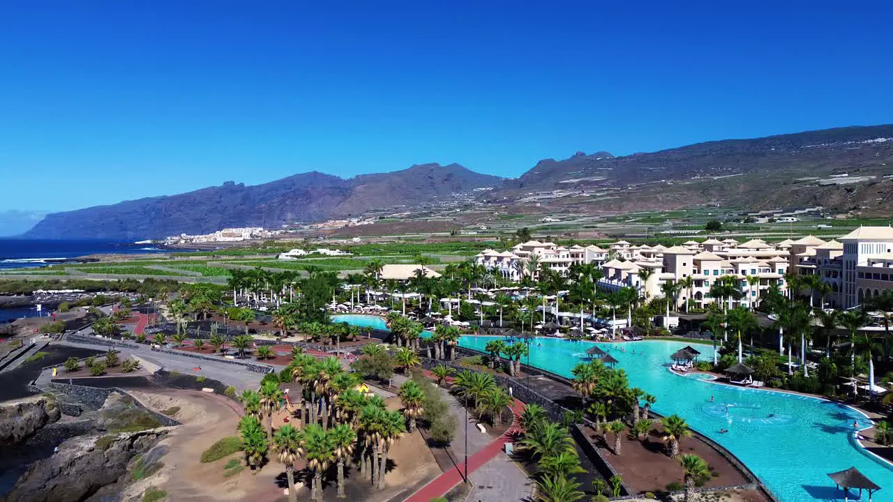 Tenerife Costa Adeje Luxury hotel Barcelo Santiago in Canary Islands Spain drop down view