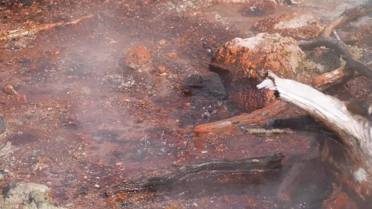 Closeup of Black Pit Spring in Yellowstone