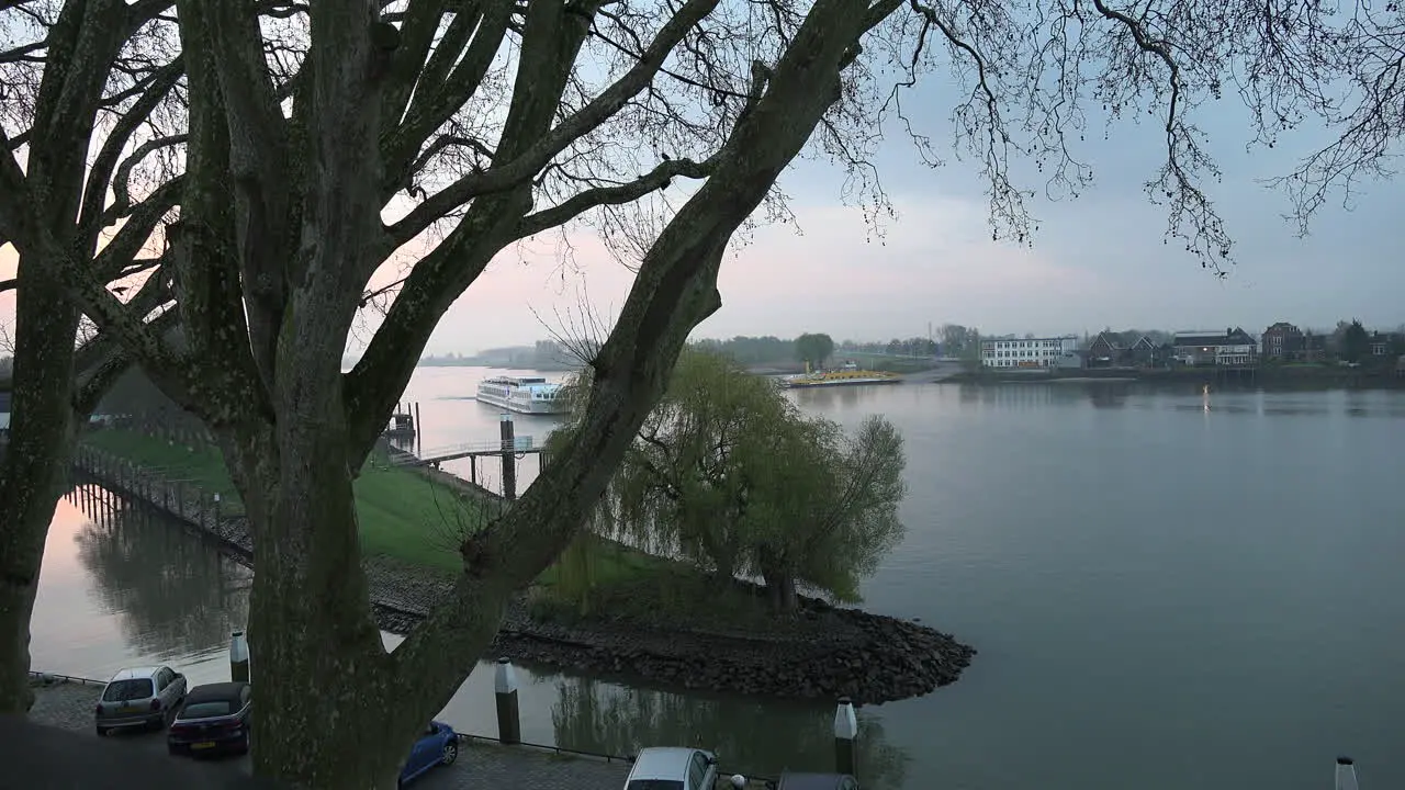 Netherlands View Of Lek Through Trees