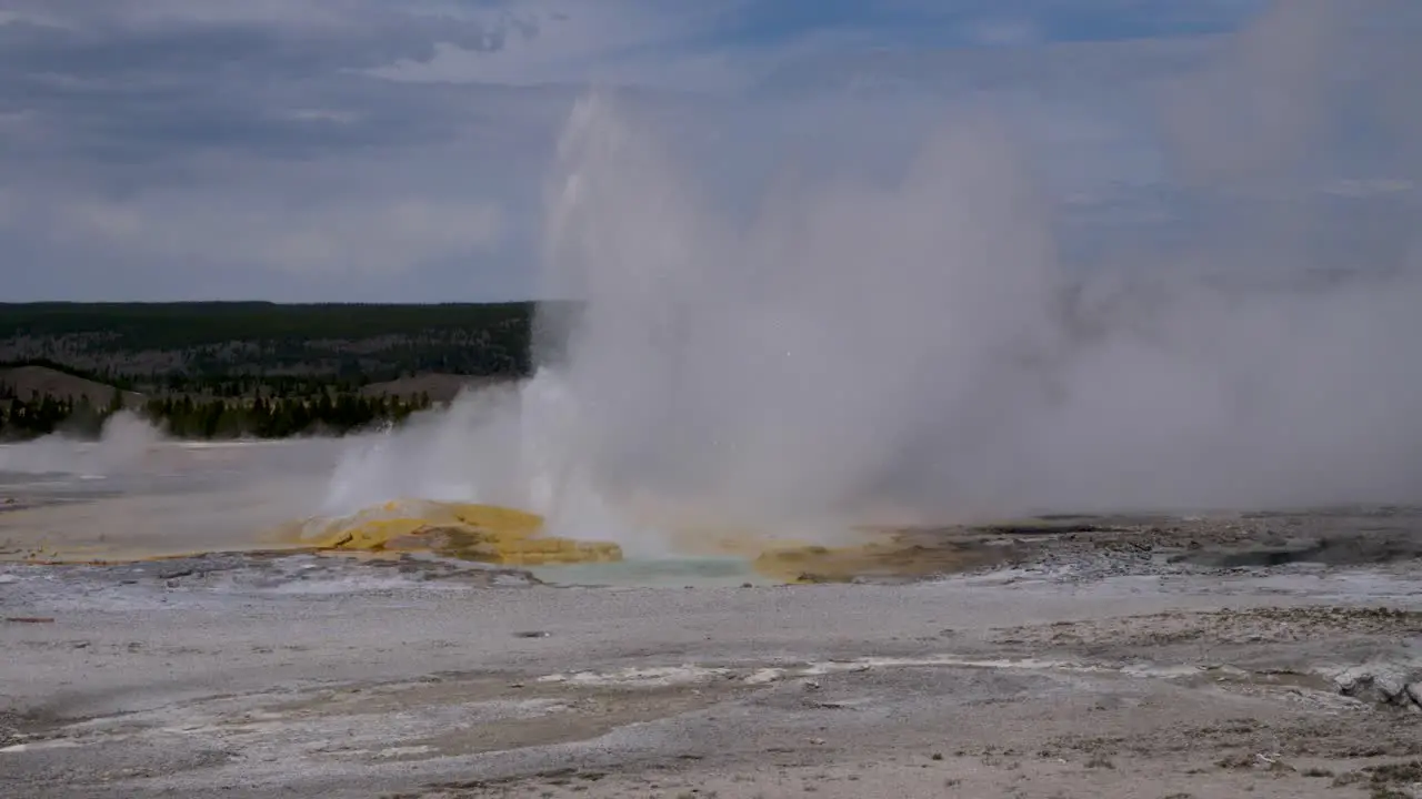 Clepsydra Geyser Erupting in Yellowstone