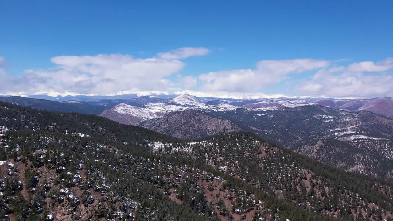 Beautiful snowy Colorado mountains in the spring