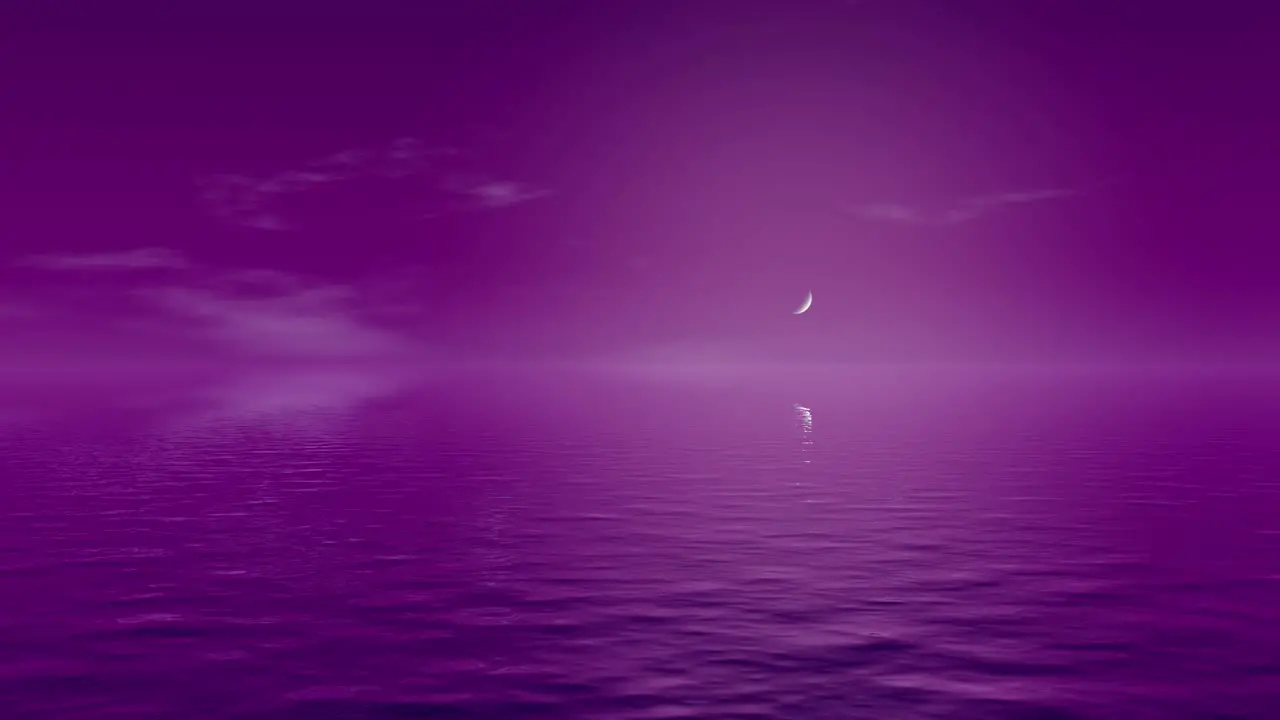 Animated Purple Water Scenery Landscape