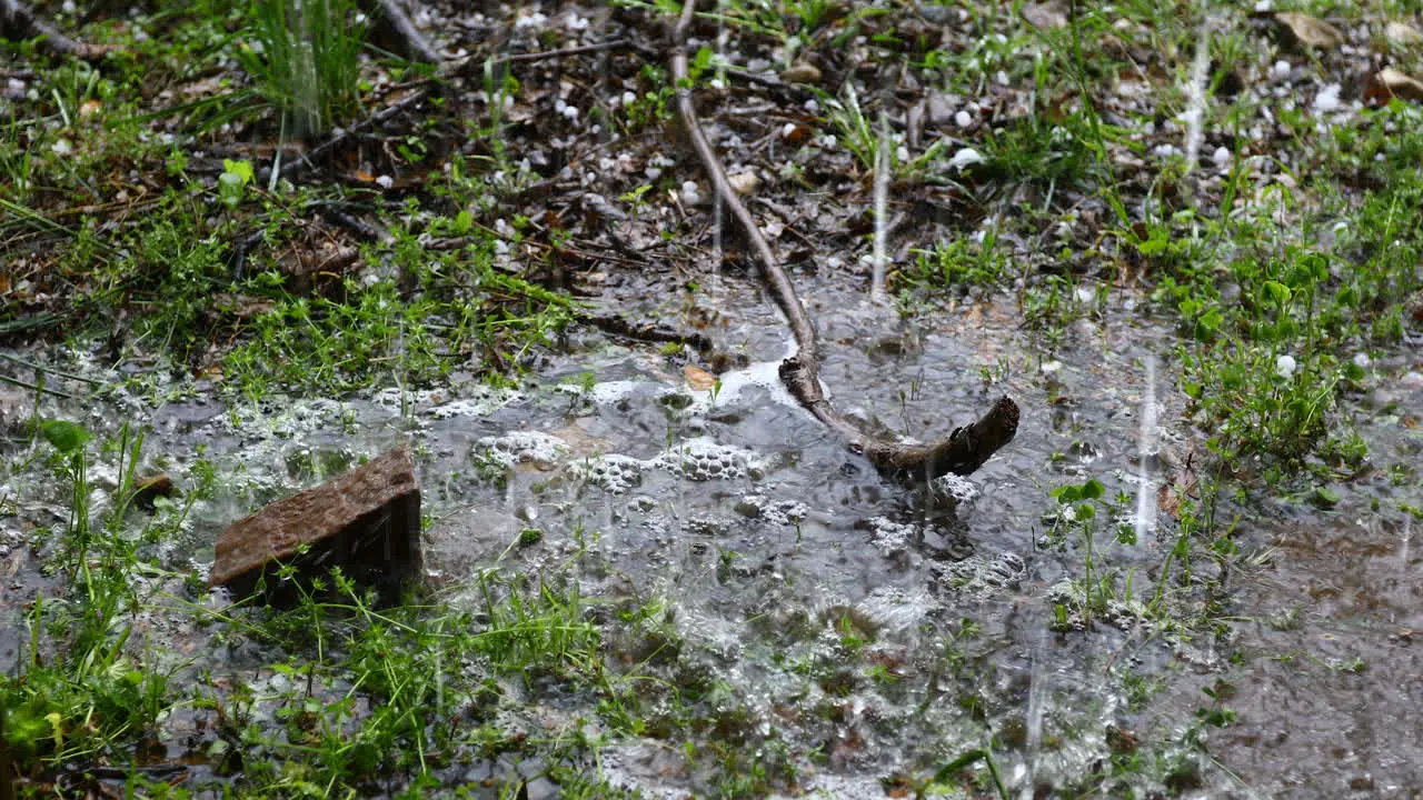 Hail and rain in Texas