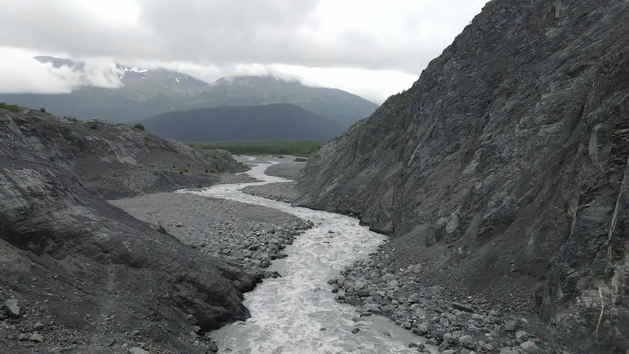 Canyon With Flowing River Aerial