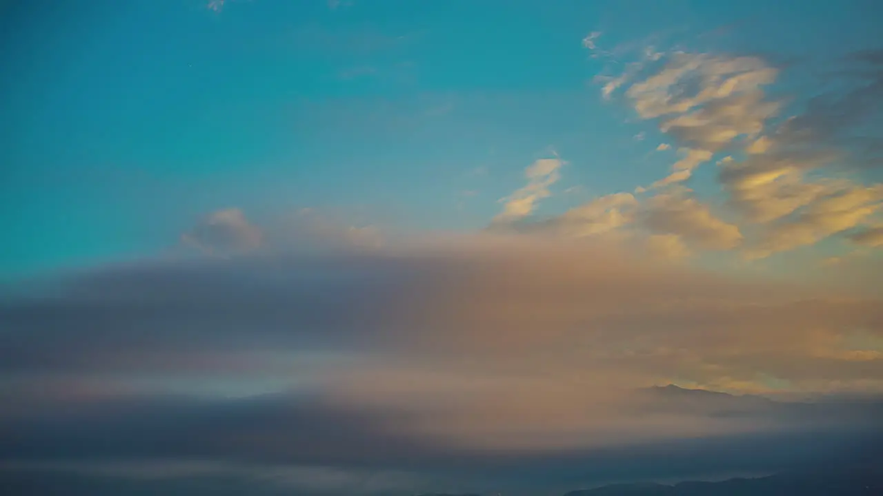 Time-Lapse Dramatic Clouds in Colorful Sky Dynamic Movements