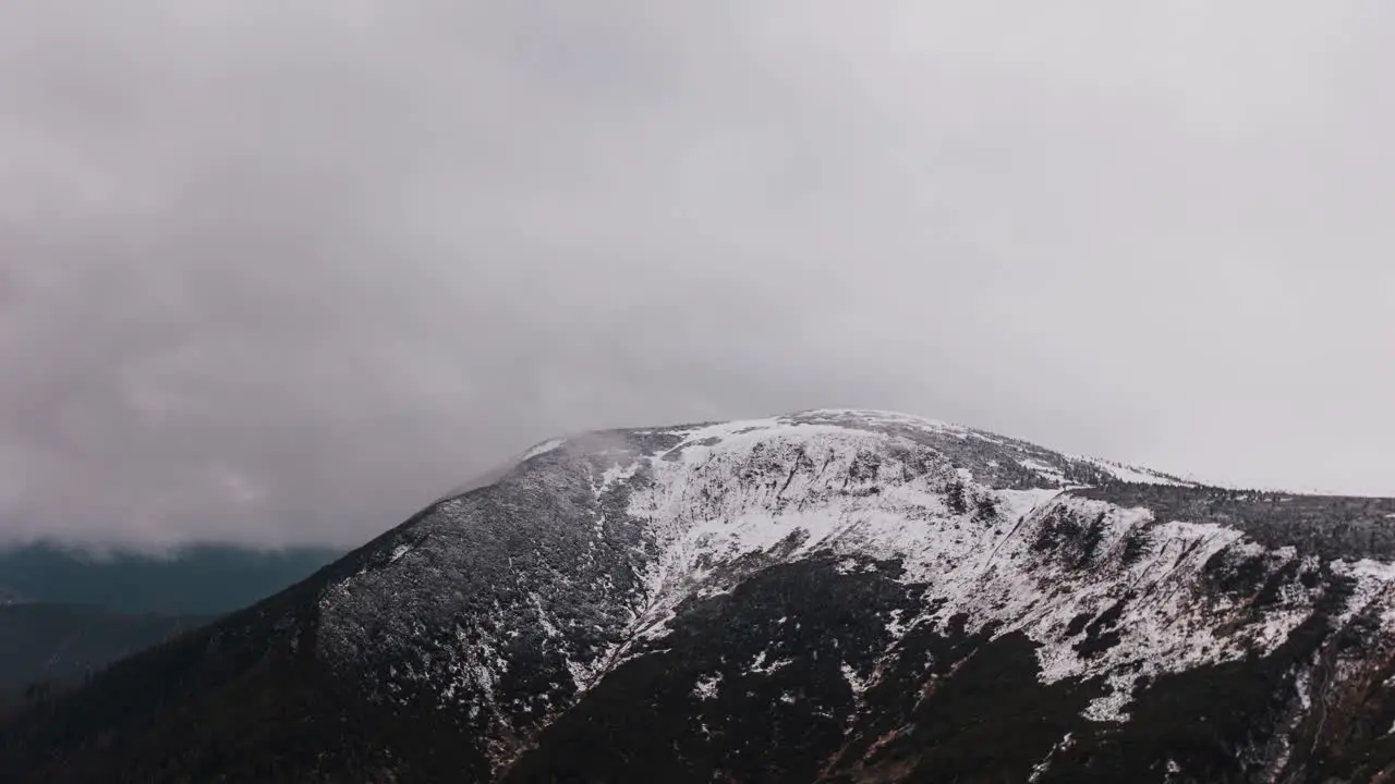 Clouds over the mountain timelapse  cloudy weather