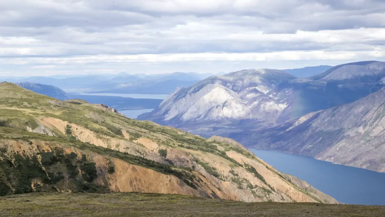 Time Lapse of clouds over Carcross mountains in Yukon