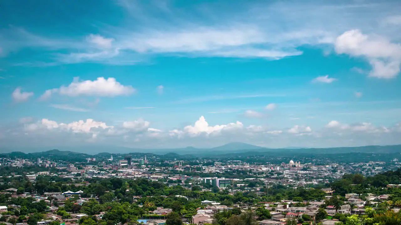 A panoramic view of the historical downtown area of San Salvador El Salvador