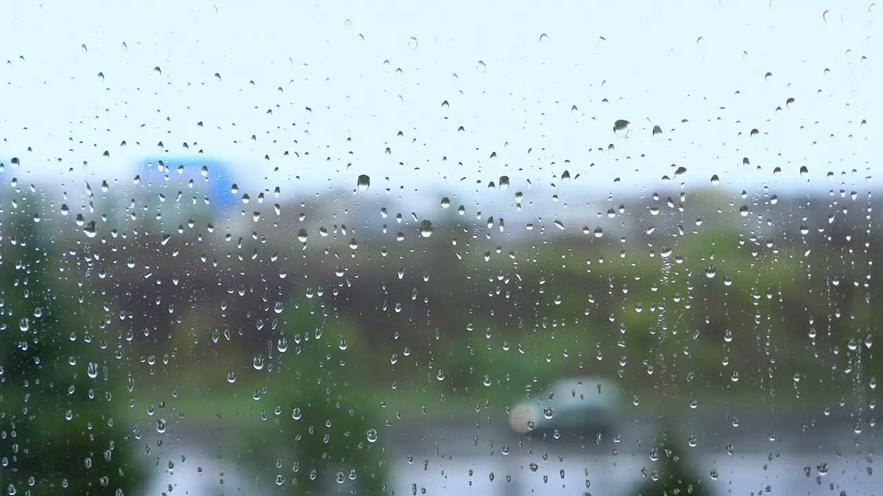 Rain drops on glass 4K UHD