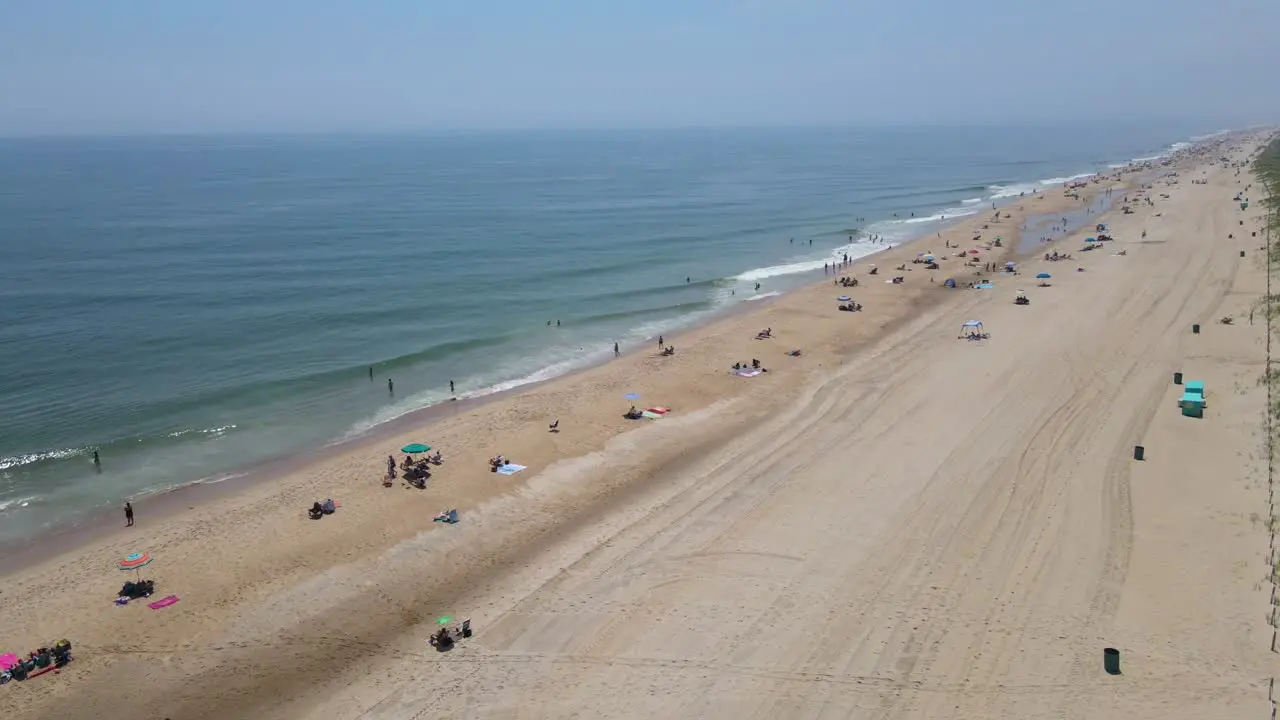 Aerial shot of Ocean City Maryland beach