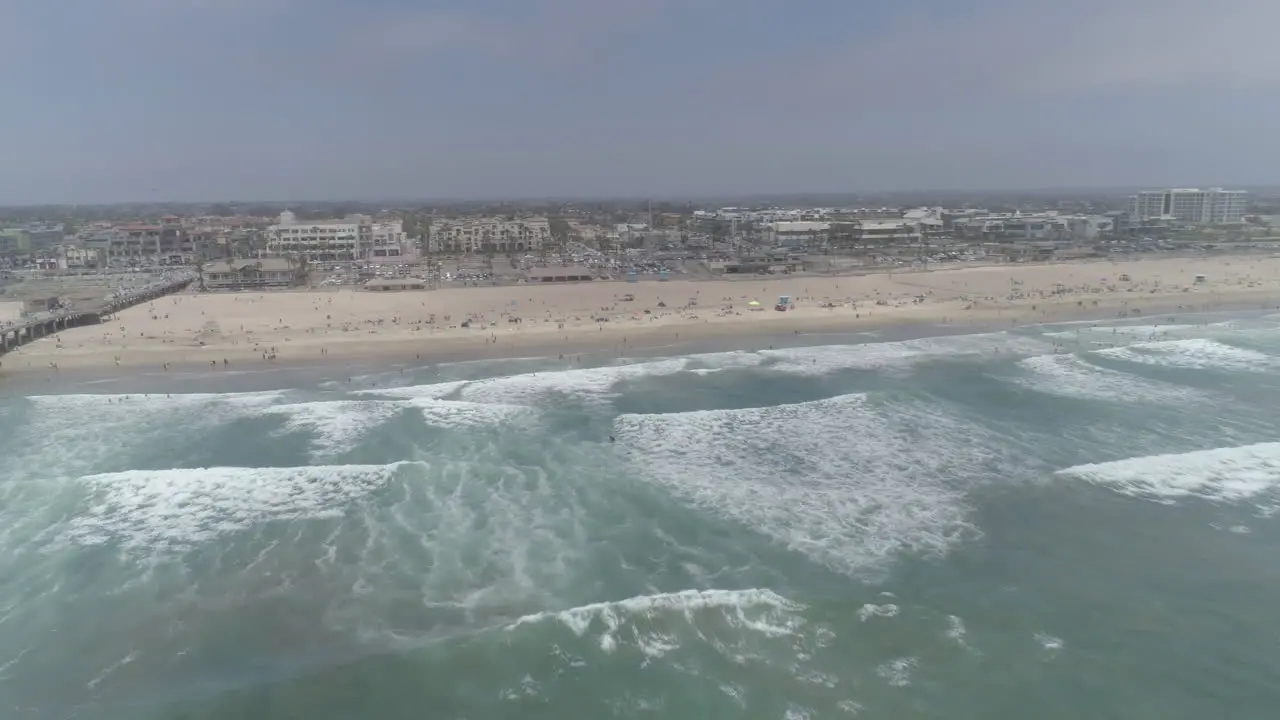 AERIAL Waves Crashing on the Beach