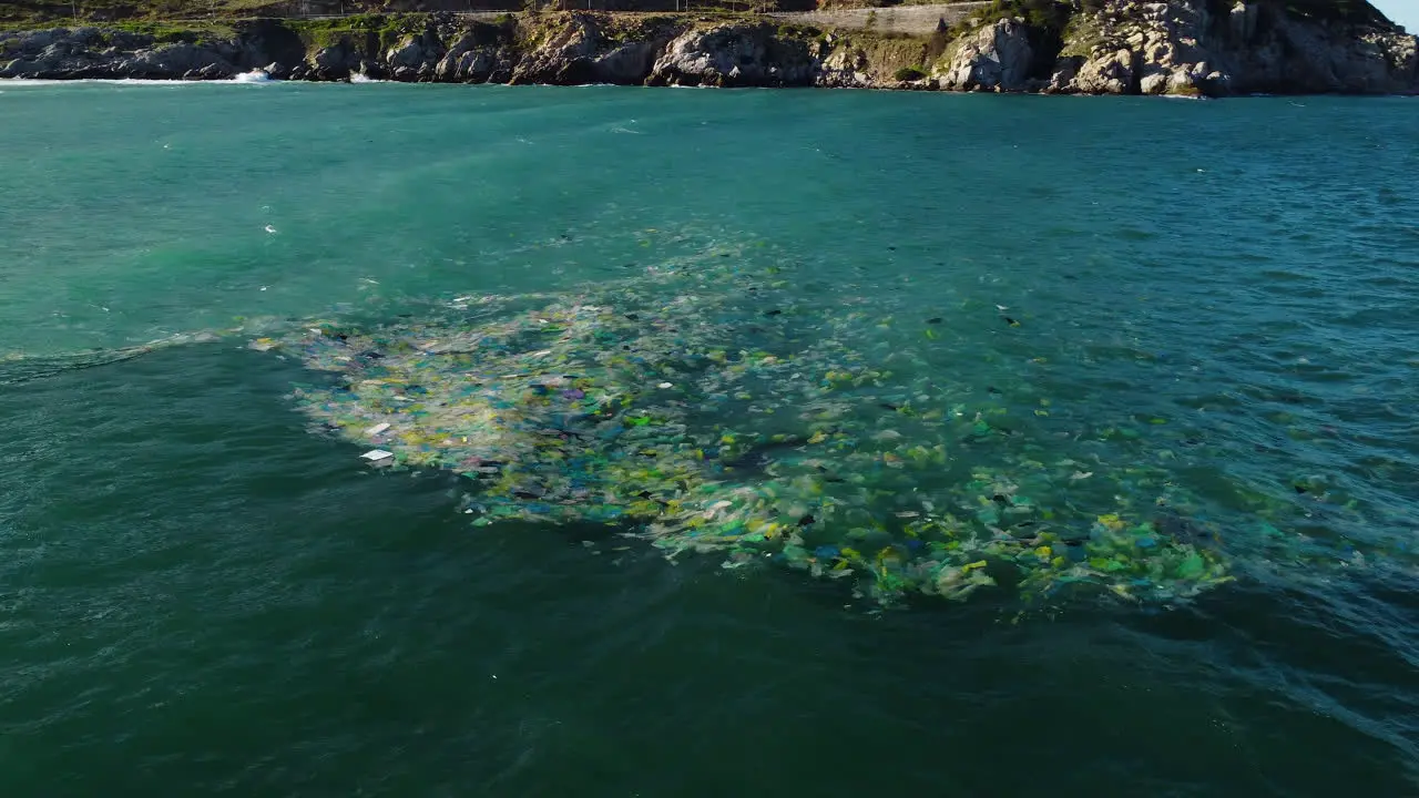 Eyesore of marine debris floating in the South China sea