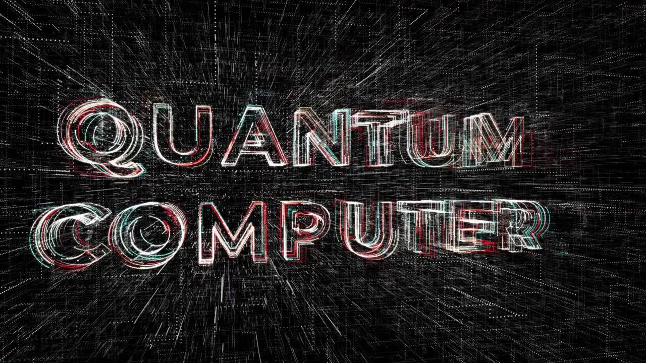 Quantum Computer Motion Graphics Digital Technology abstract