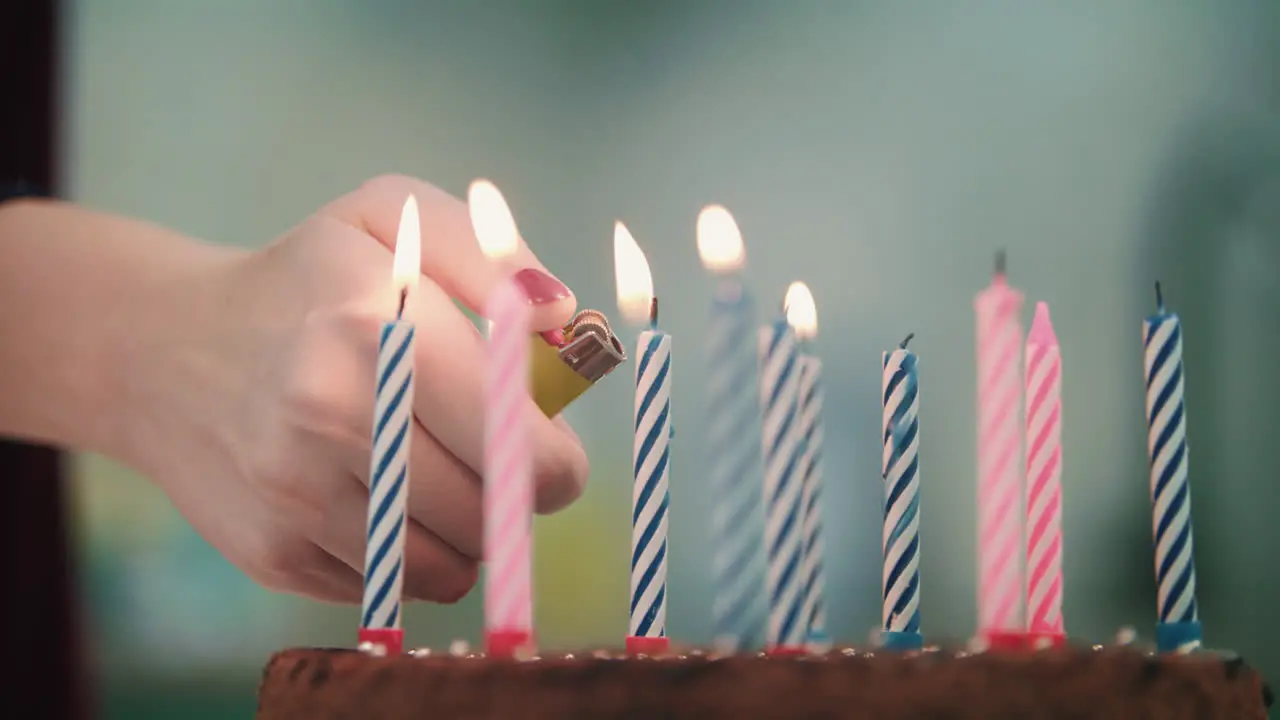 Birthday cake with candles