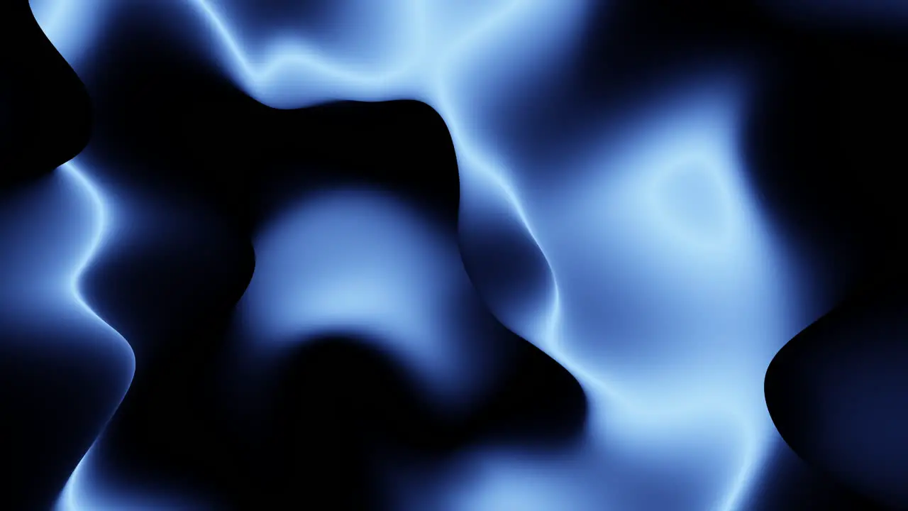 Twisted blue liquid waves pattern on black gradient