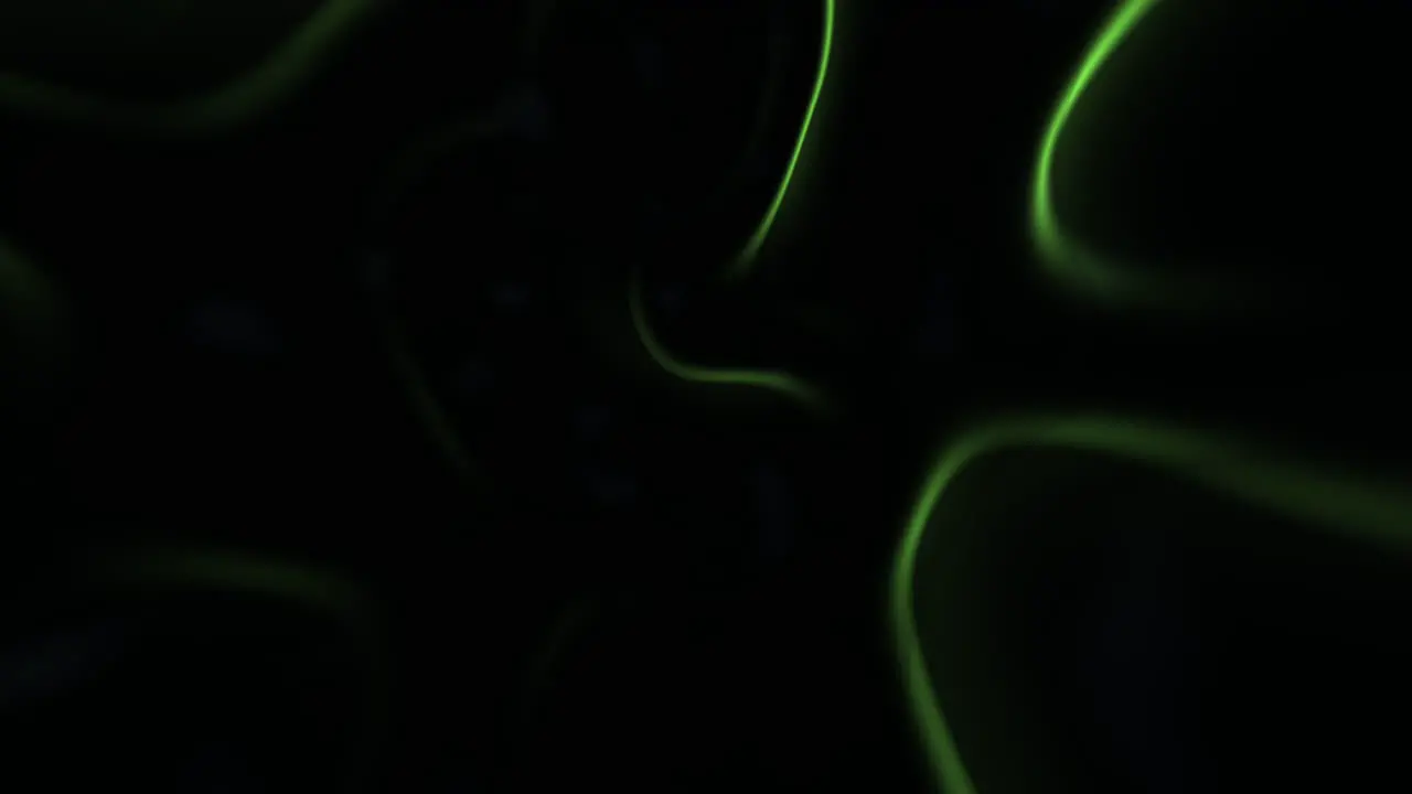 Fantasy green audio waves on black gradient