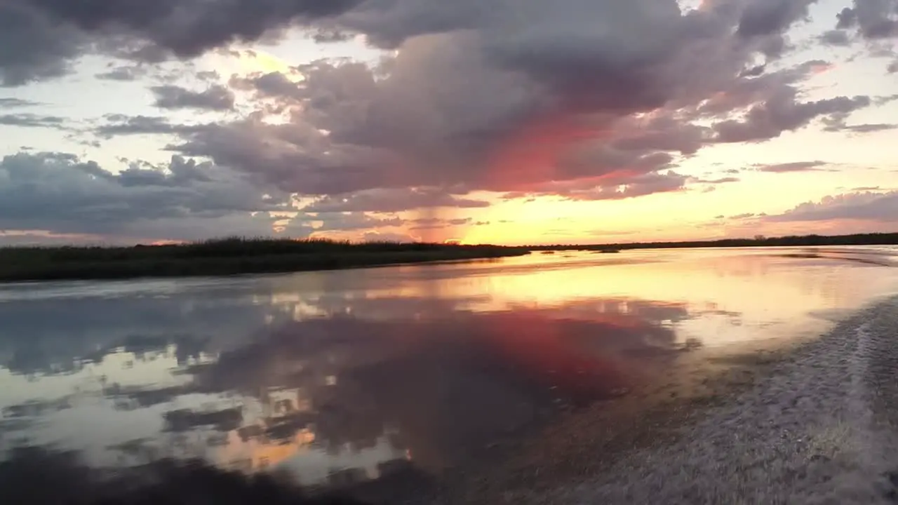 Chasing the sunset on the Okavango Delta in Botswana