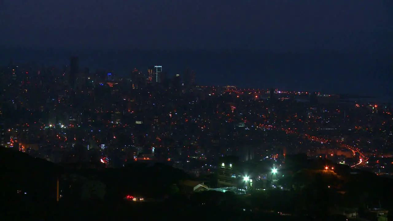 The skyline of Beirut Lebanon at night 1