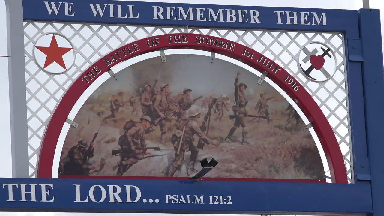 Northern Ireland The Somme Detail On Orange Arch 