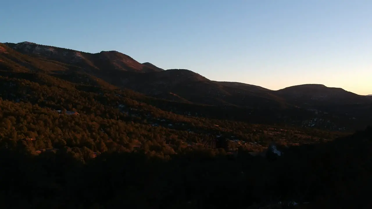 Sunset through a New Mexico valley