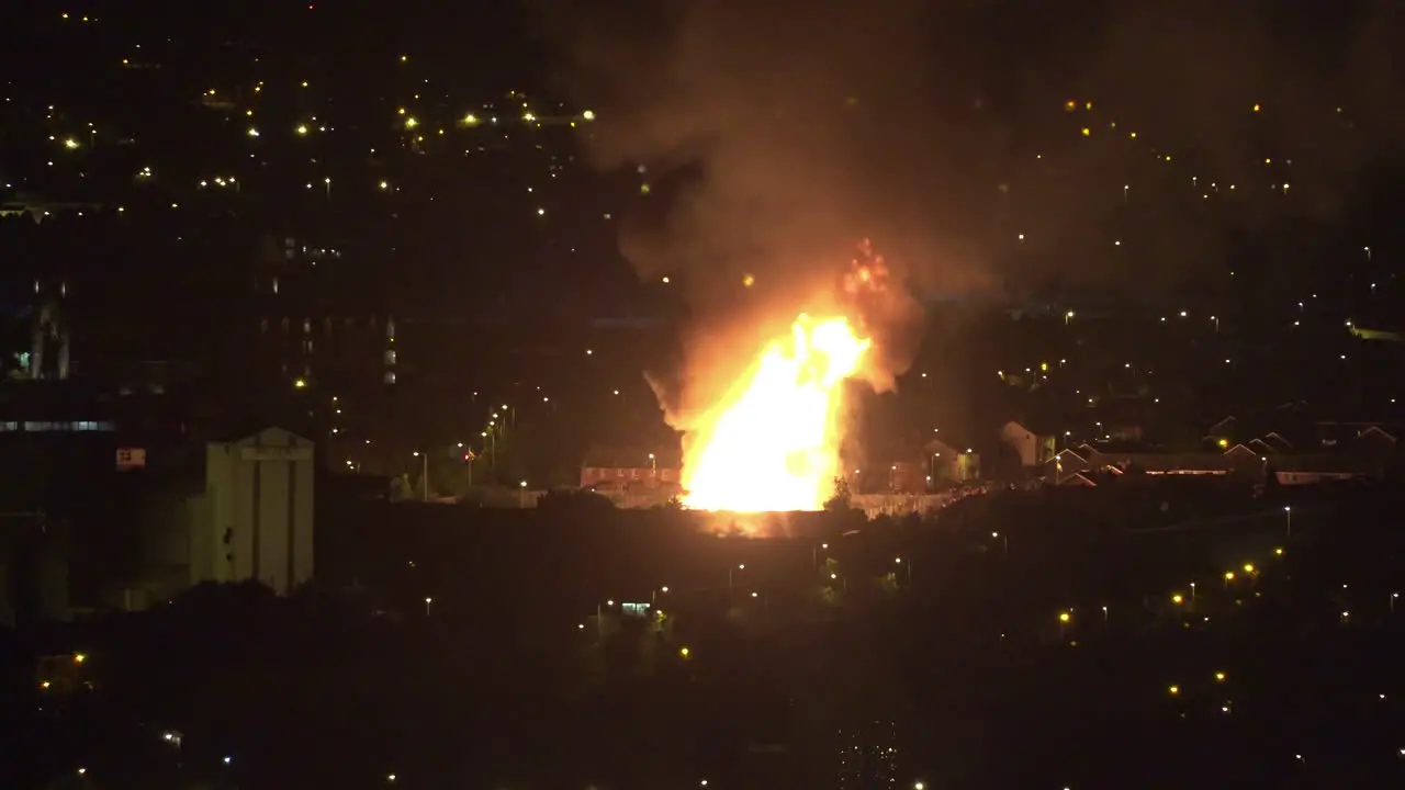 Northern Ireland Belfast Large Eleventh Night Bonfire In West Belfast