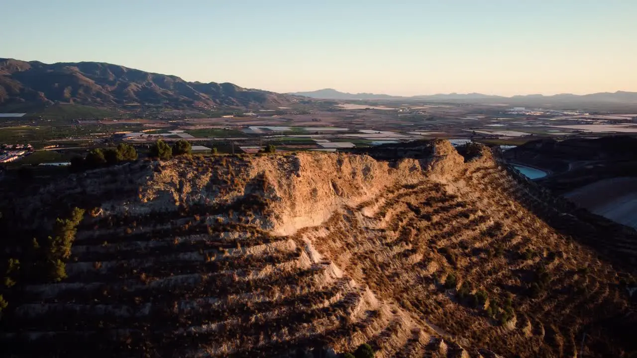 Landscape sight from the The Gebas ravines a protected landscape in the Region of Murcia Spain made up of badlands divided between the municipalities of Alhama de Murcia and Librilla 