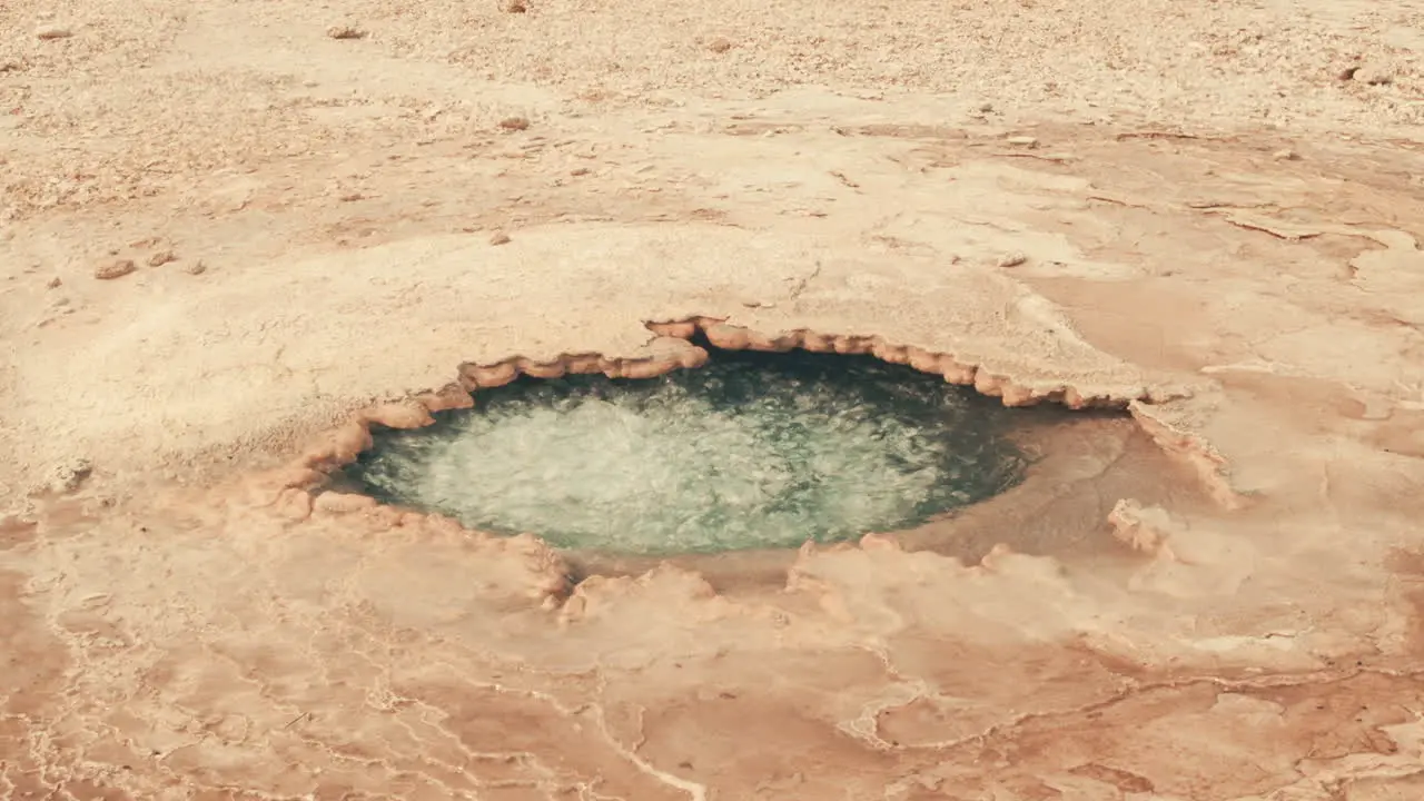 Boiling water in a volcanic geiser