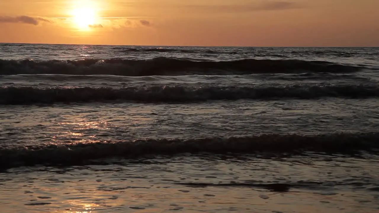 Sunset on the Baltic coast with the sound of waves