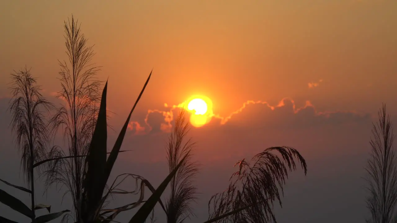 Sunset in the northern city of Chiang Mai in Thailand