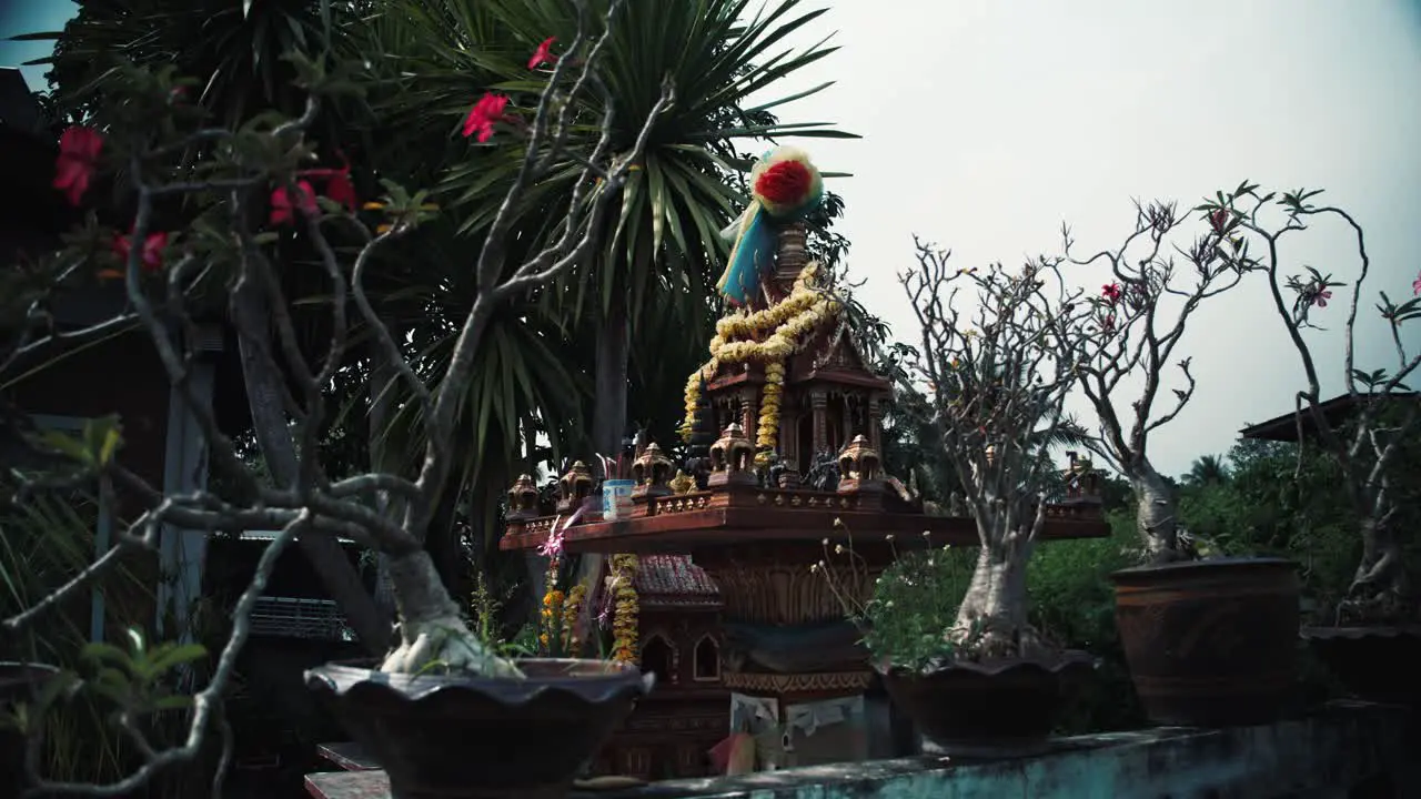 A decorated spirit house in Thailand