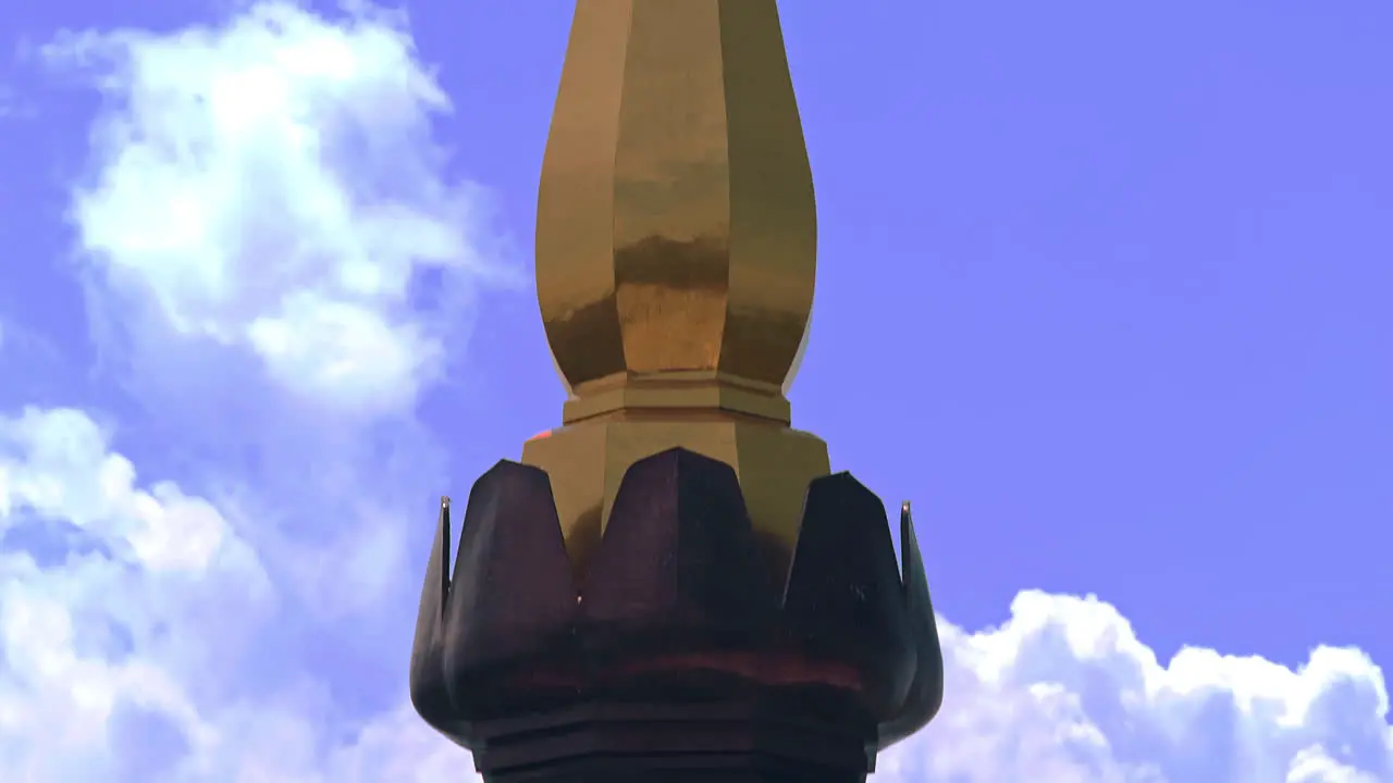 Upper part of Naphamethanidon chedi pagoda with golden top Thailand