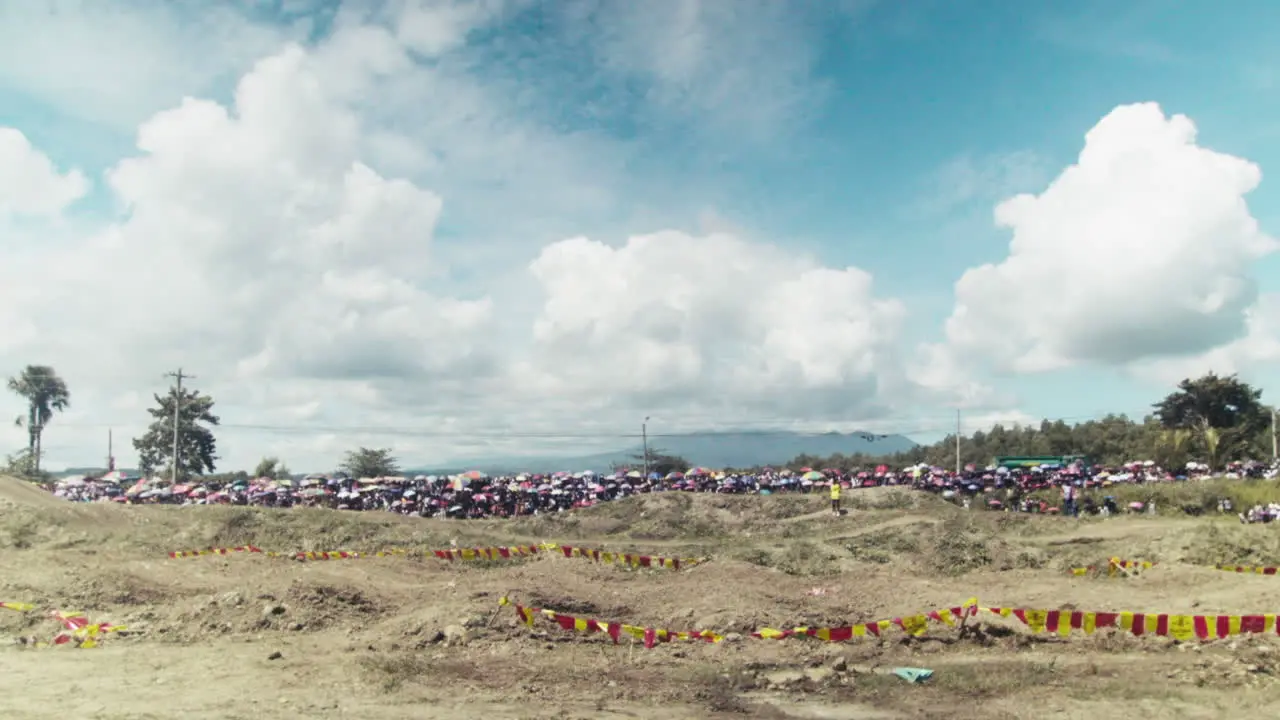 Clear skies on a windy day of day two of the 1st Mayor Salvador Escalante Invitational Motocross Competition in Cadiz CIty