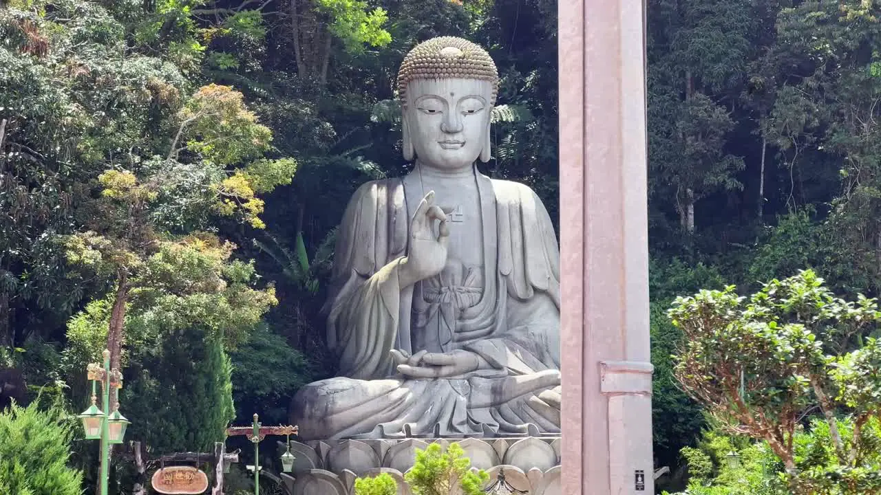 Giant Stone Buddha in Nature Gimbal Left to Right