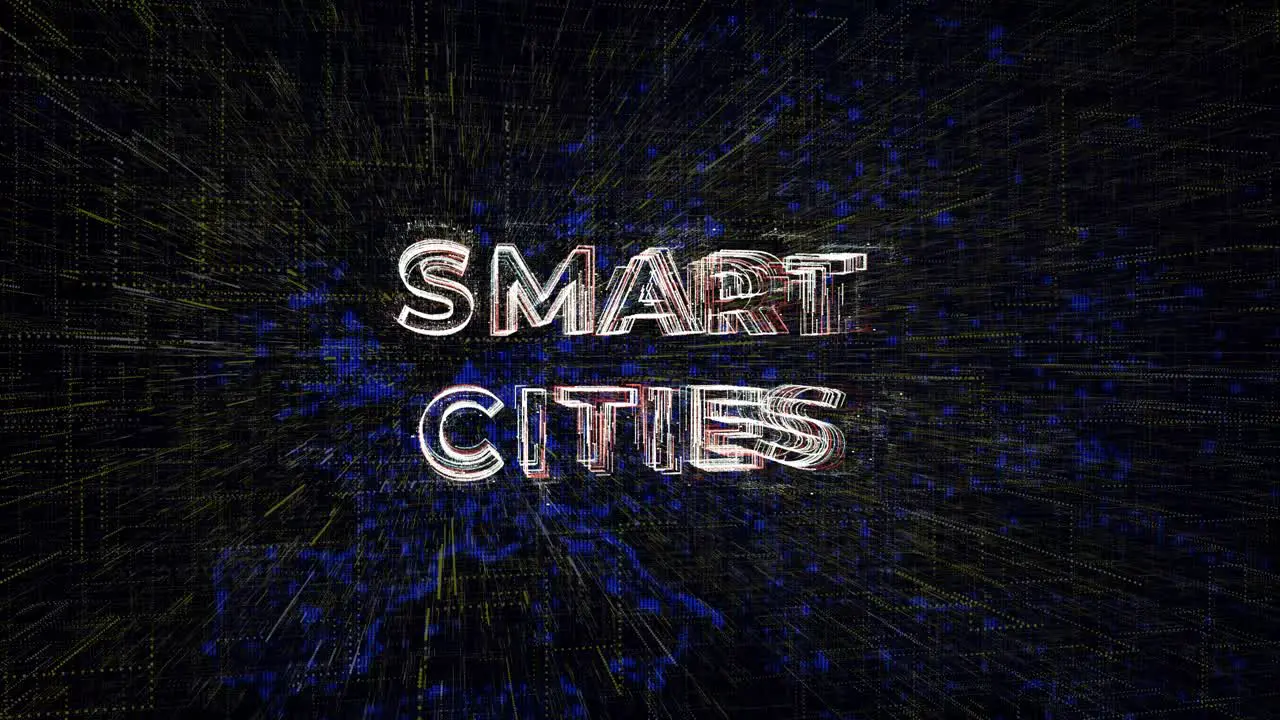 Smart cities motion graphics animation copy space background