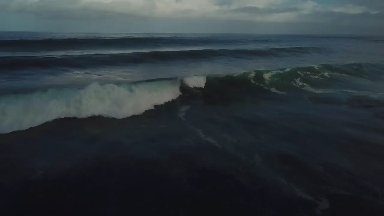 Drone shot of the ocean in Madeira