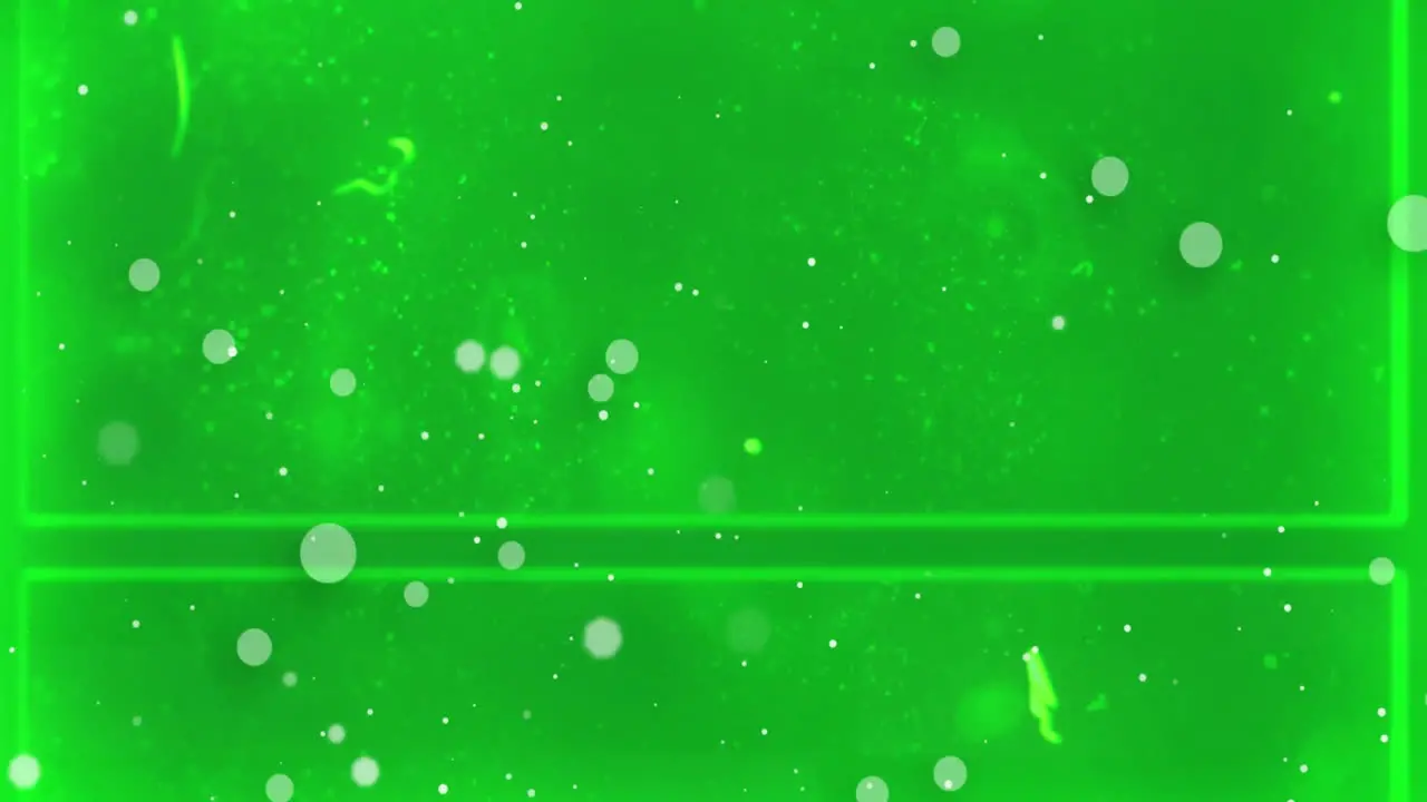 Animation of spots and interference on green background