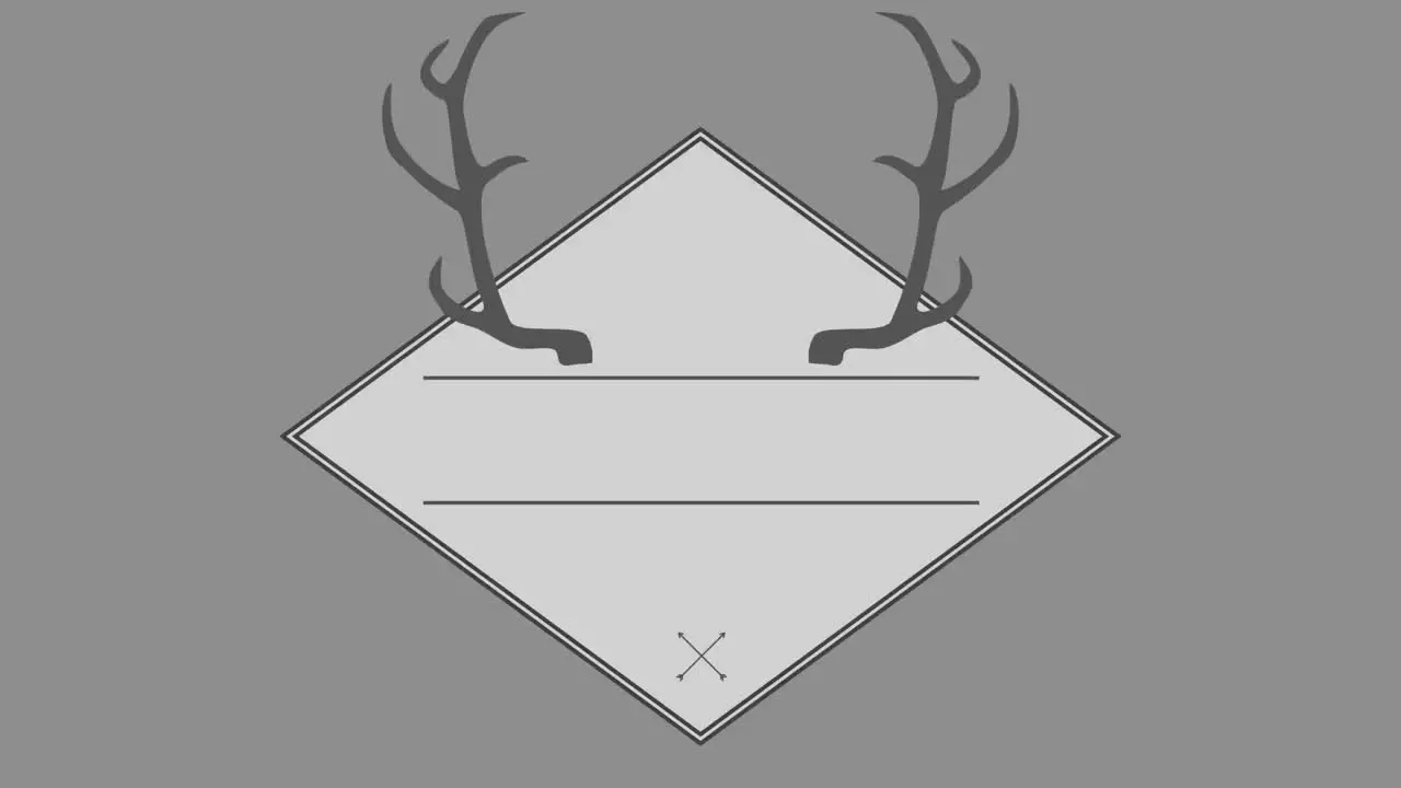 Vector of antler in square 