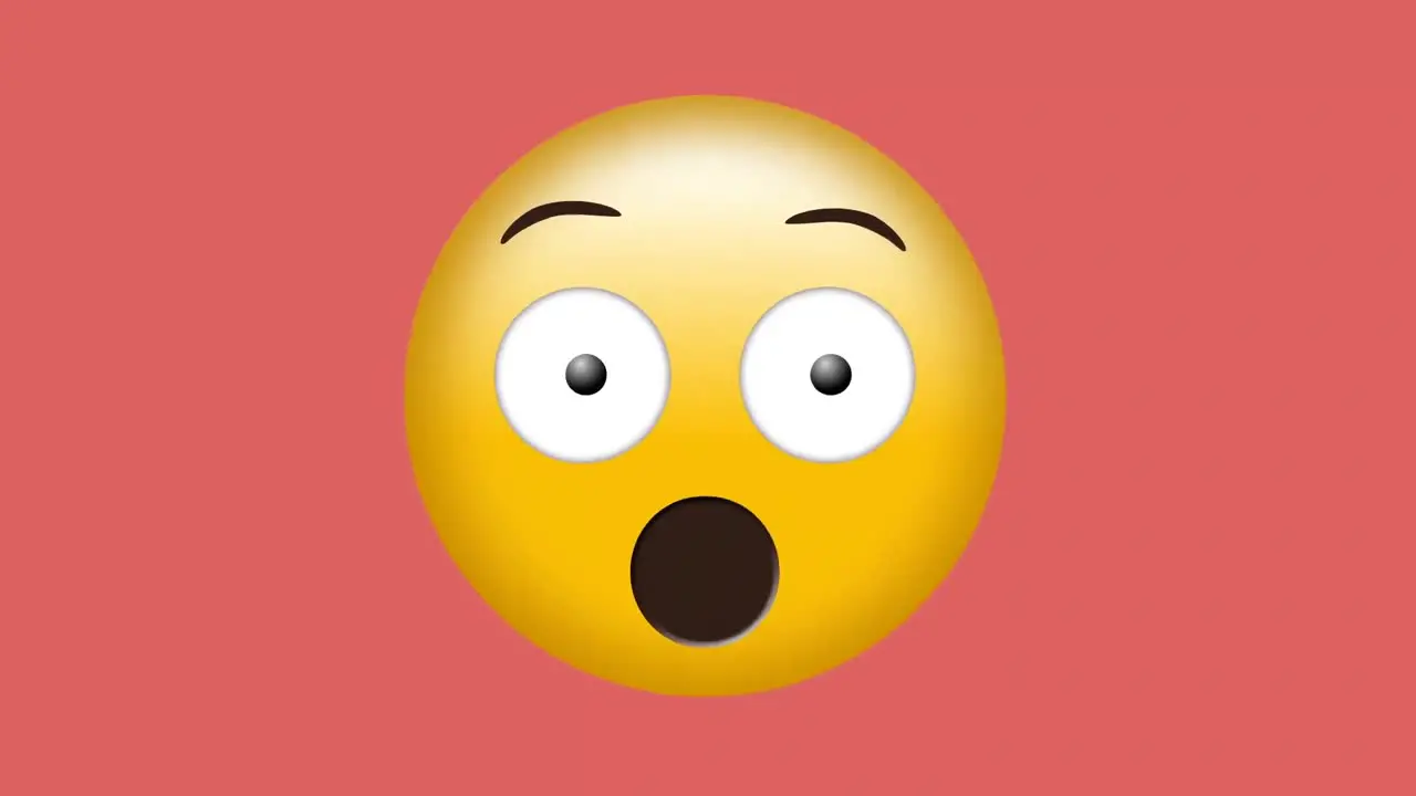 Shocked emoji with mouth open