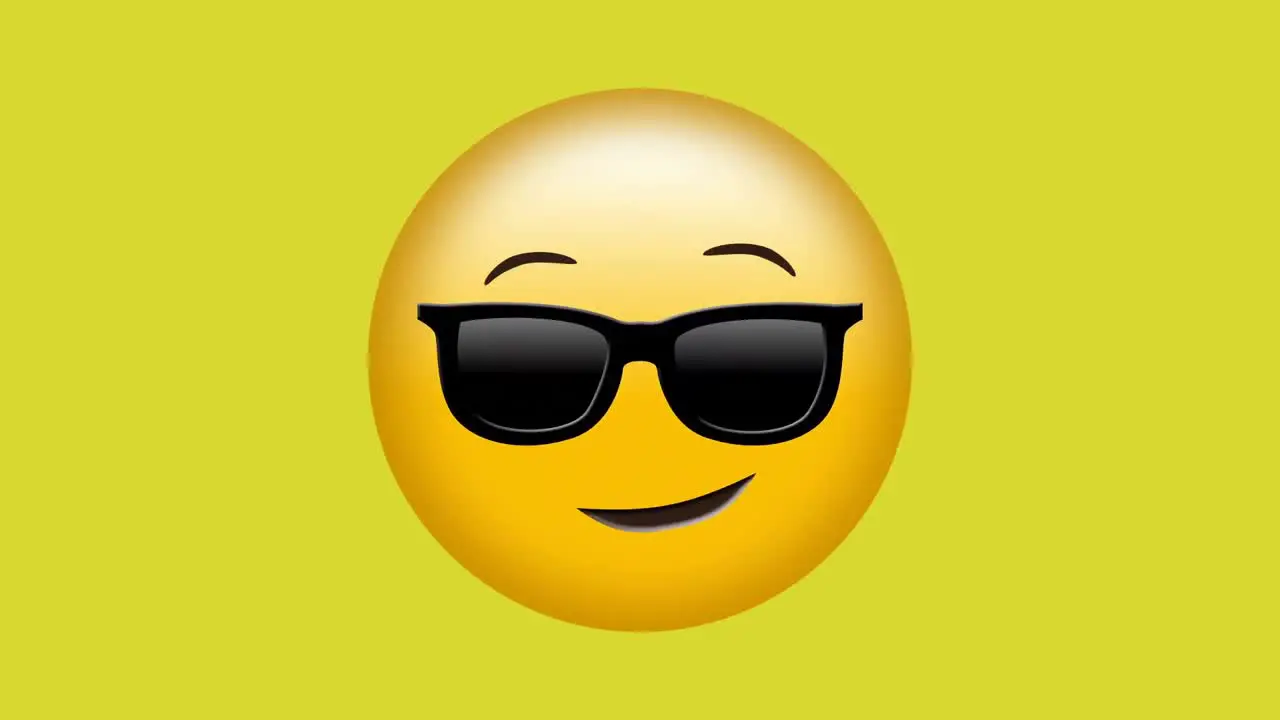 Cool emoji wearing sunglasses