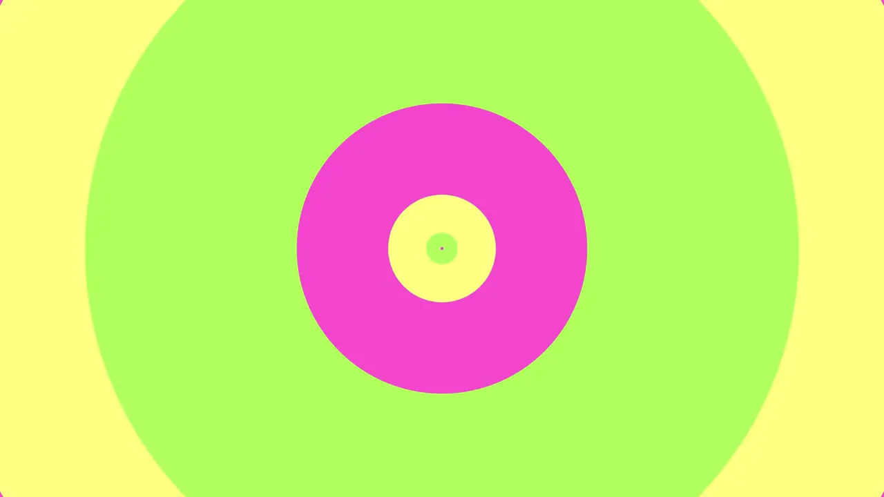 Optical illusion circle shape animated background motion design graphic tunnel visual effect colour pink green yellow pastel