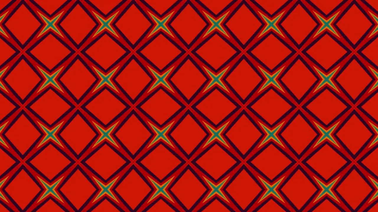 Abstract hard geometric seamless pattern in red and brown colors