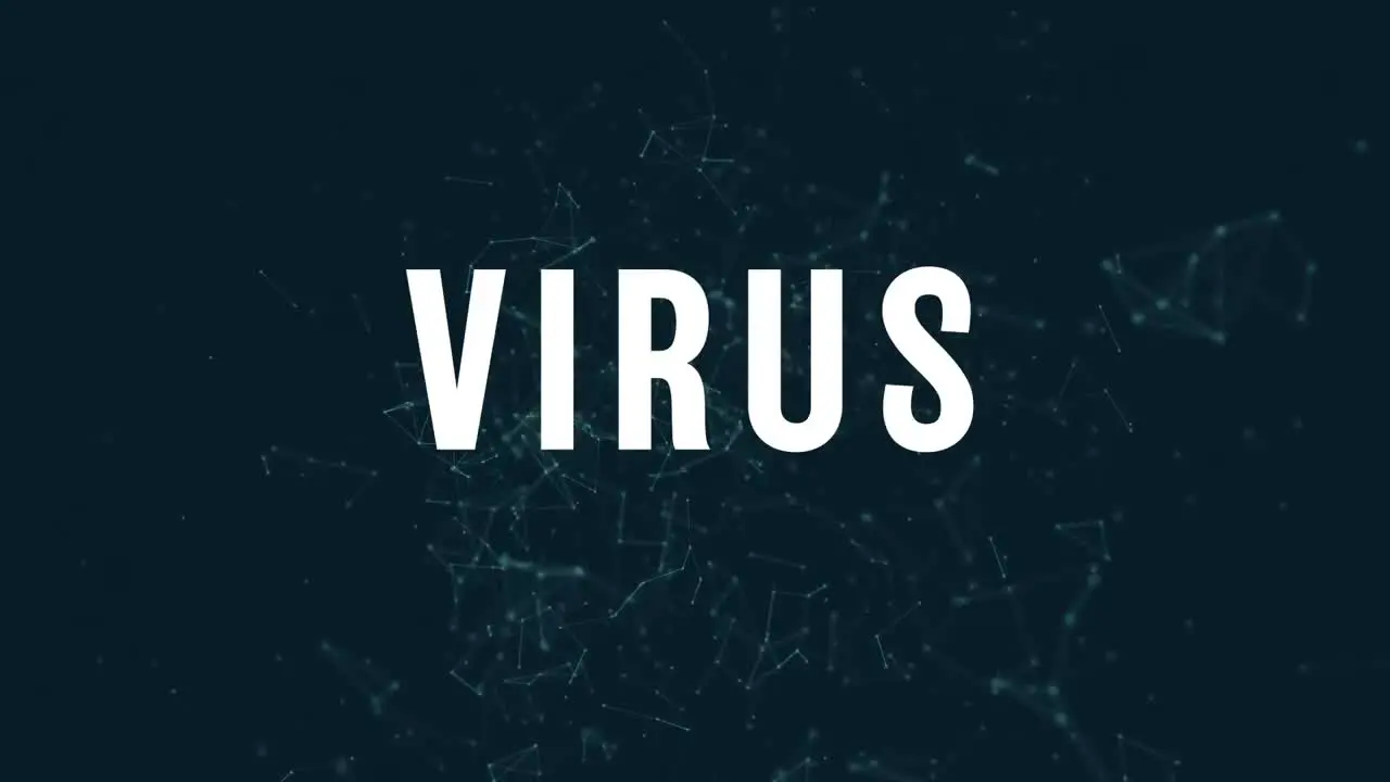 Virus with polygonal connecting dots and lines 