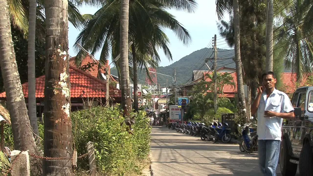 Thai island dirt road