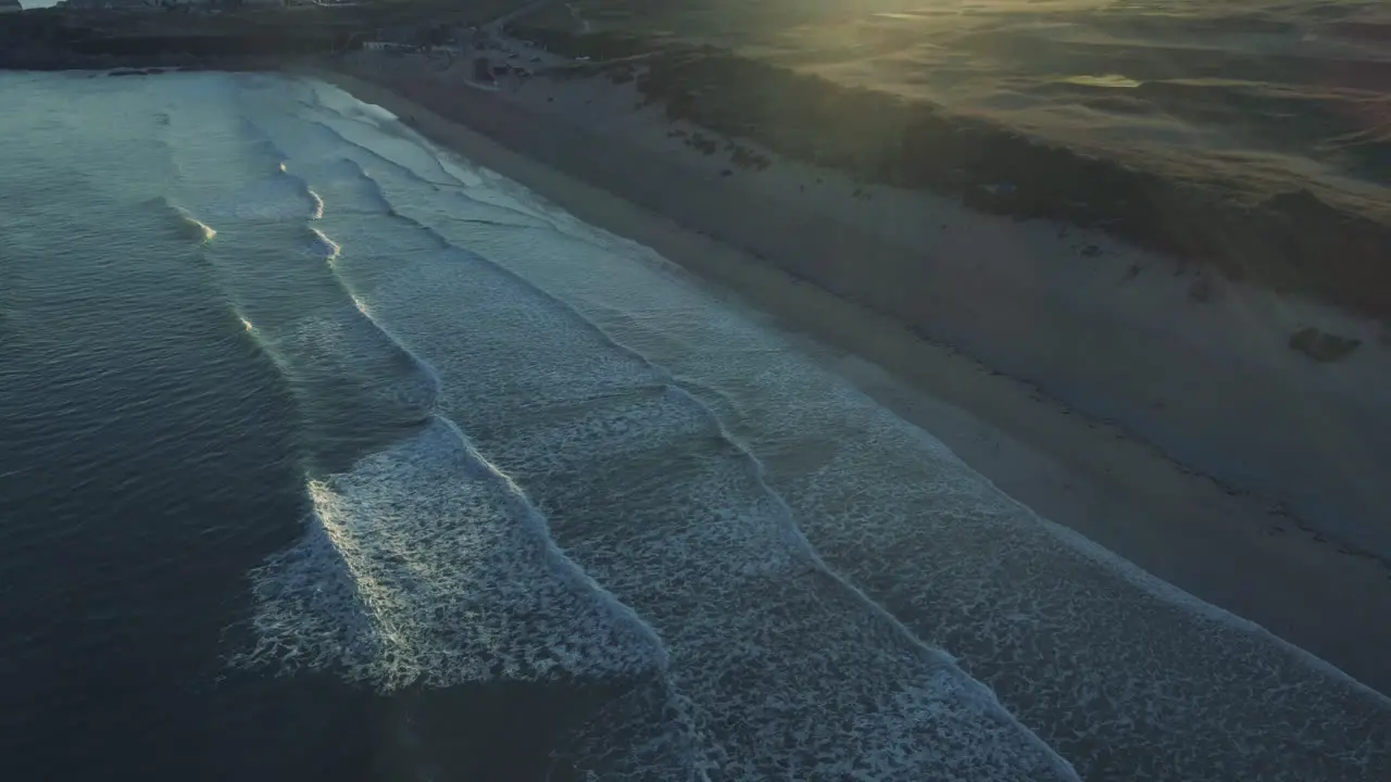 Arial view of beautiful Cornish cost England